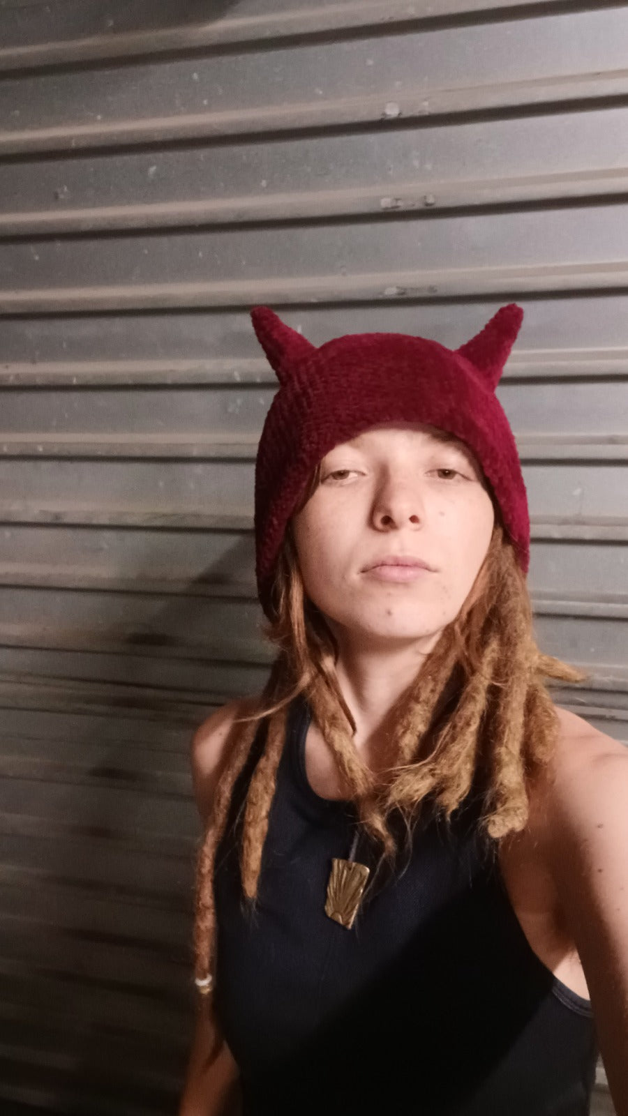 Red Devils Crochet Hat